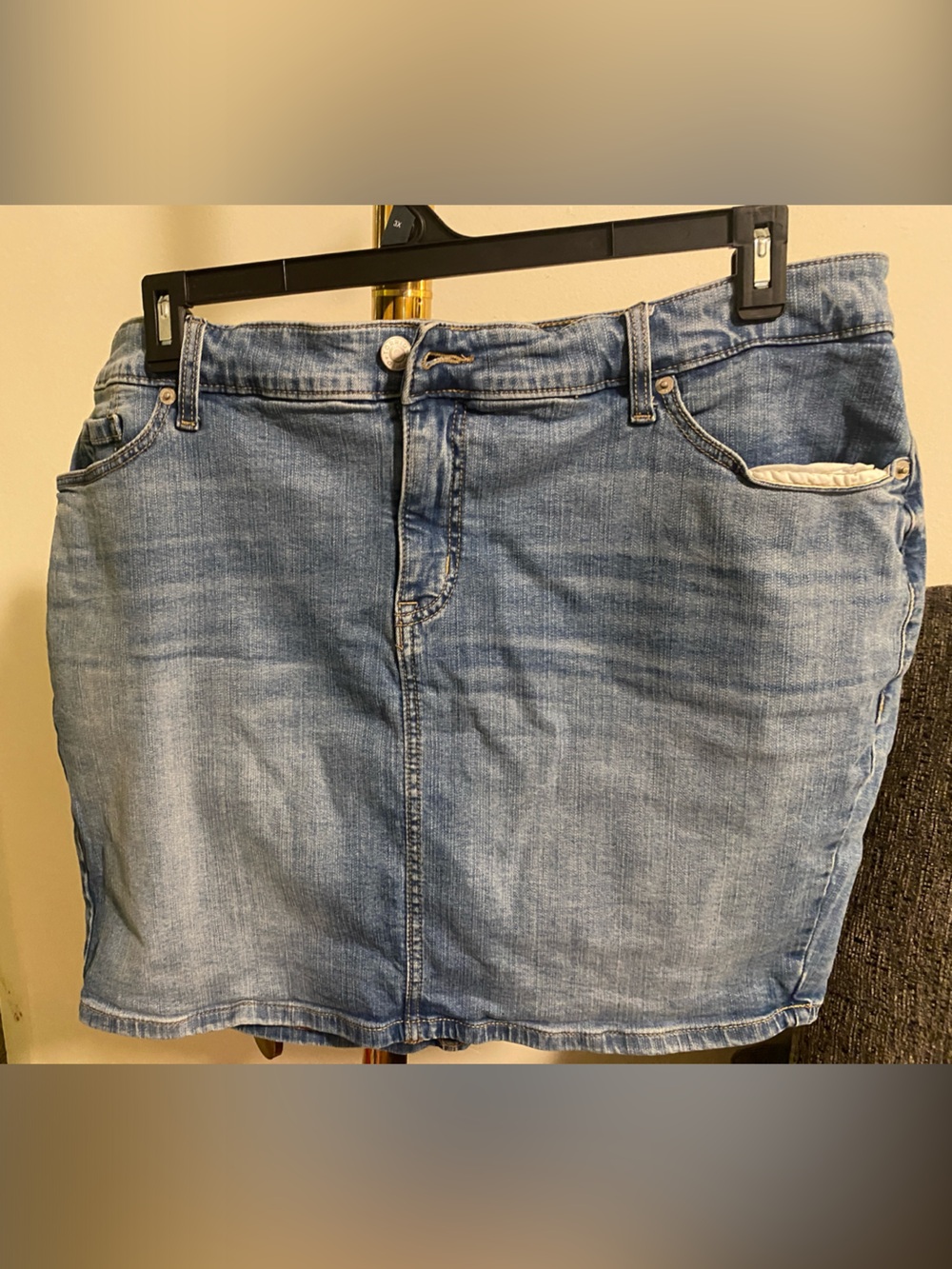 torrid Light Blue Denim Mini Skirt